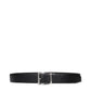 Black Leather Regular Belt