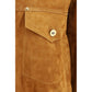 Brown Lamb Ovis Aries Leather Jacket