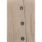 Beige Cashmere Cardigan