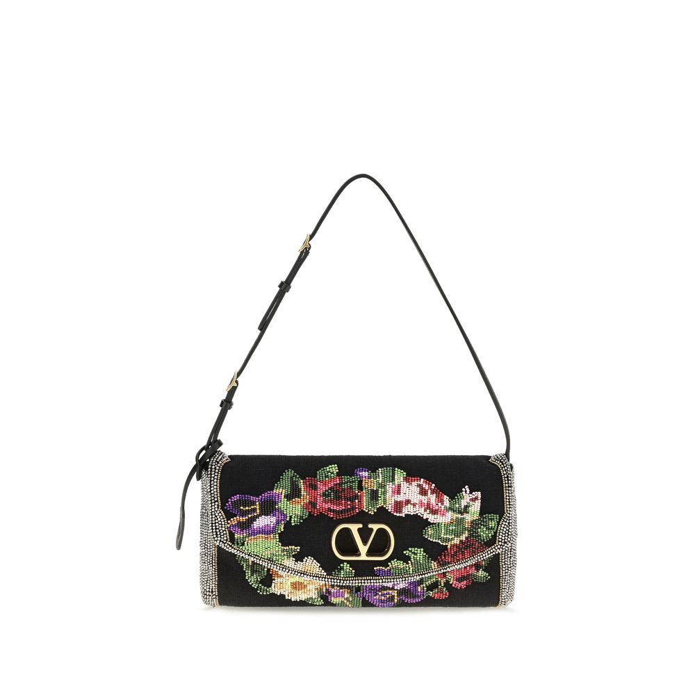 Multicolor Linen Shoulder Bag