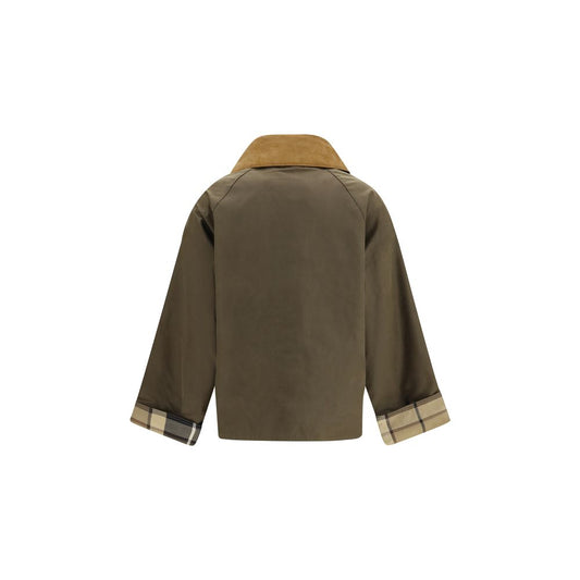 Bicolor Cotton Full-Length Jacket