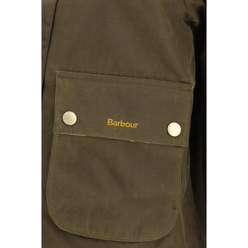 Bicolor Cotton Full-Length Jacket