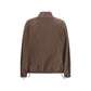Brown Cotton Full-Length Jacket