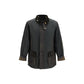 Bicolor Cotton Full-Length Jacket