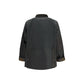Bicolor Cotton Full-Length Jacket