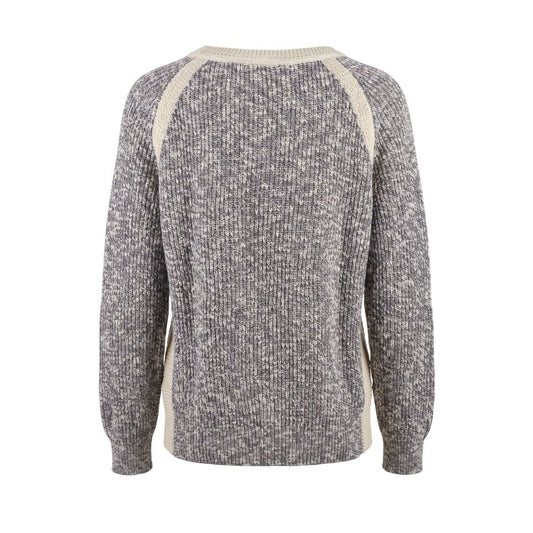 Grey Cotton Women's Sweater