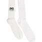 Men White Cotton Over The Calf Accessory Socks