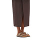 Gray Synthetic Flat Sandals