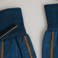 Men Blue Cotton Stretch Mid Calf Accessory Socks