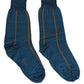 Men Blue Cotton Stretch Mid Calf Accessory Socks