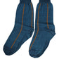 Men Blue Cotton Stretch Mid Calf Accessory Socks