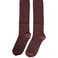 Burgundy Viscose Over The Calf Accessory Socks