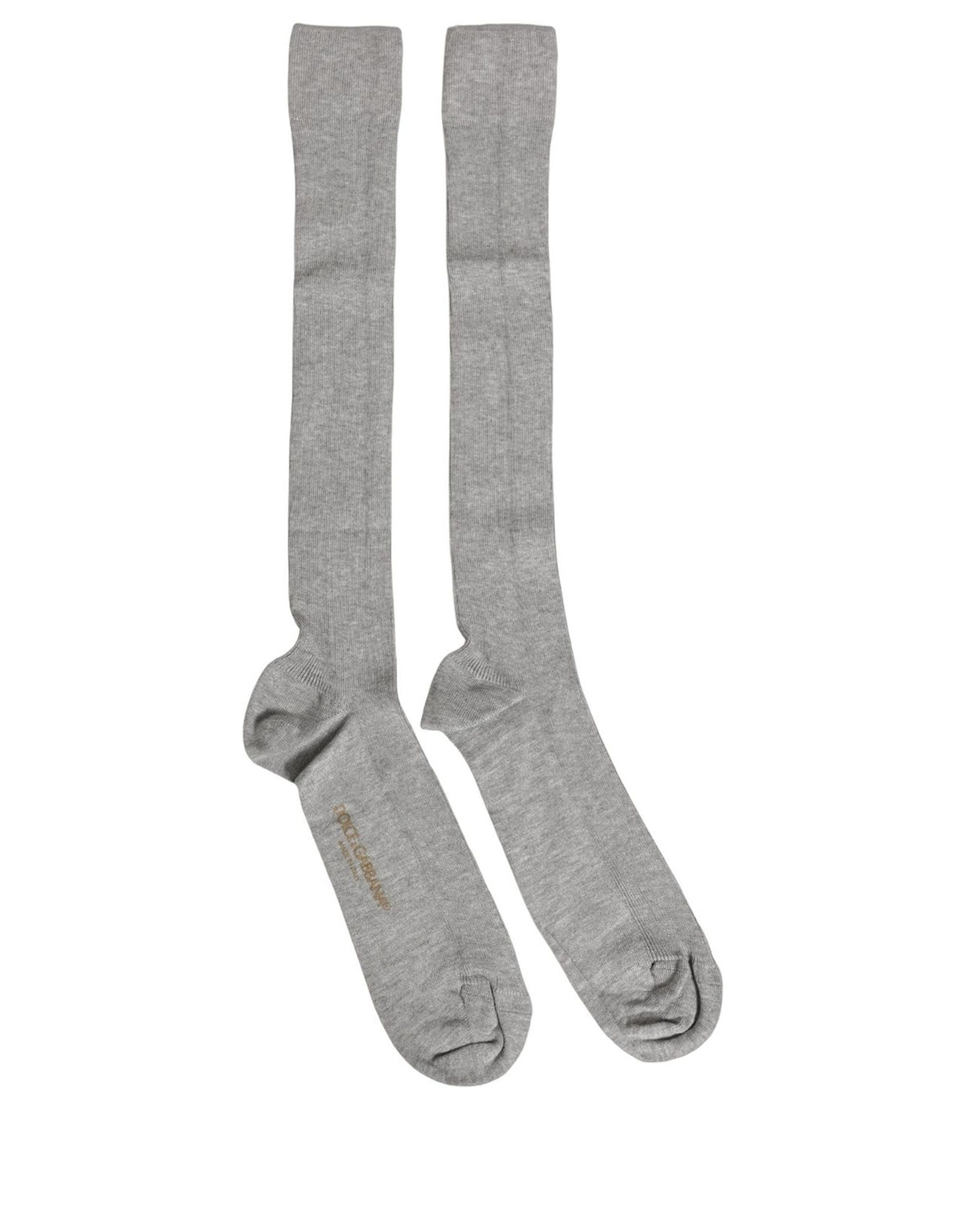 Men Gray Viscose Over The Calf Accessory Socks