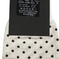 Off White Cotton Polka Dot Mid Calf Accessory Socks