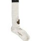 White Crown Embroidery Knee High Accessory Socks