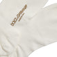 White Crown Embroidery Knee High Accessory Socks