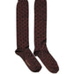 Brown Polka Dot Over The Calf Accessory Socks
