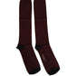 Burgundy Polka Dot Over The Calf Accessory Socks
