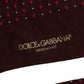 Burgundy Polka Dot Over The Calf Accessory Socks