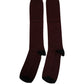 Burgundy Polka Dot Over The Calf Accessory Socks