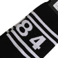 Black White Logo Stripes Mid Calf Accessory Socks