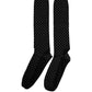 Black Polka Dot Over The Calf Accessory Socks