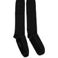 Black Polka Dot Over The Calf Accessory Socks
