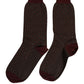 Maroon Dotted Wool Over The Calf Accessory Socks
