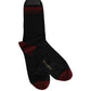 Men Burgundy Black Logo Mid Calf Accessory Socks