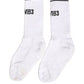 Men White DGVIB3 Cotton Mid Calf Accessory Socks