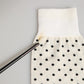 Off White Cotton Polka Dot Mid Calf Accessory Socks