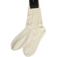 Off White Cotton Knit Mid Calf Accessory Socks