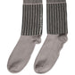 Gray Sequin Cotton Knit Mid Calf Accessory Socks
