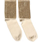 Off White Sequin Cotton Mid Calf Accessory Socks