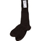 Dark Brown Cotton Knit Knee High Accessory One Size Socks