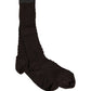 Dark Brown Cotton Knit Knee High Accessory One Size Socks