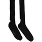 Men Black Viscose Logo Knee High Accessory Socks