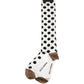 White Polka Dot Over The Calf Accessory Socks