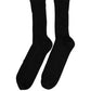 Men Black Cotton Distressed Mid Calf Accessory Socks
