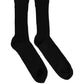 Men Black Cotton Distressed Mid Calf Accessory Socks