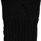 Men Black Cotton Distressed Mid Calf Accessory Socks