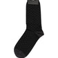 Men Black Cotton Polka Dot Mid Calf Accessory Socks