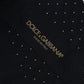 Men Black Cotton Polka Dot Over The Calf Socks