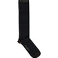 Men Black Cotton Polka Dot Over The Calf Socks