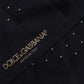 Men Black Cotton Polka Dot Mid Calf Accessory Socks