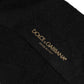 Men Black Wool Crest Logo Knee High Accessory Socks