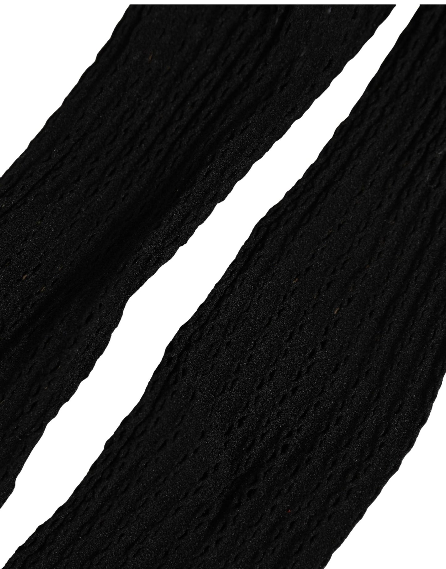 Black Nylon Logo Calf Long Women Accessory Socks