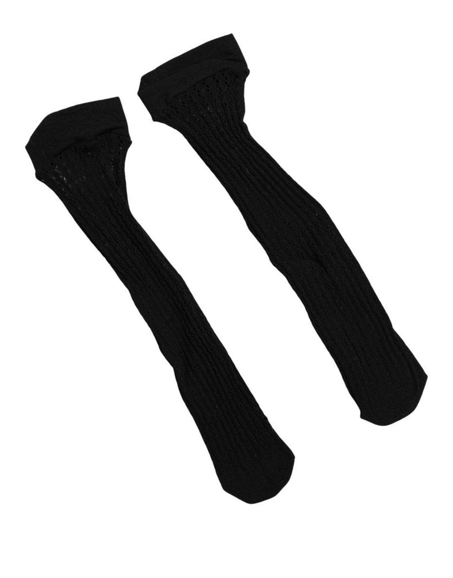 Black Nylon Logo Calf Long Women Accessory Socks