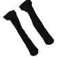 Black Nylon Logo Calf Long Women Accessory Socks