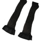 Black Nylon Logo Calf Long Women Accessory Socks